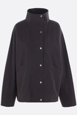 Capispalla>TOTEME giacca a vento oversize in misto cotone Nero