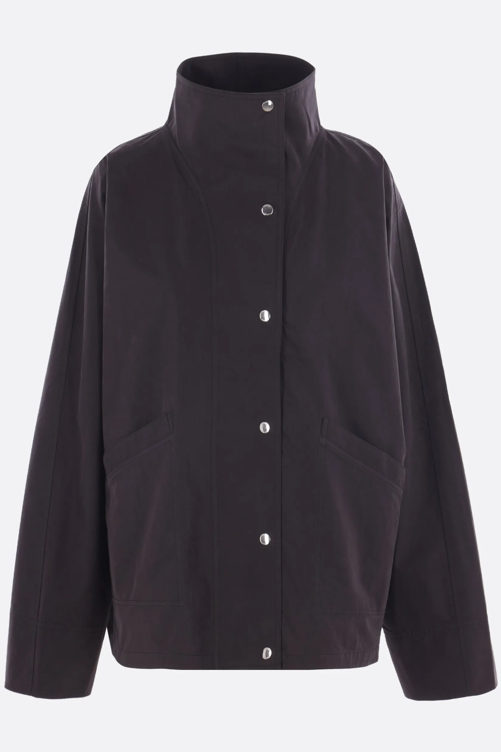 Capispalla>TOTEME giacca a vento oversize in misto cotone Nero