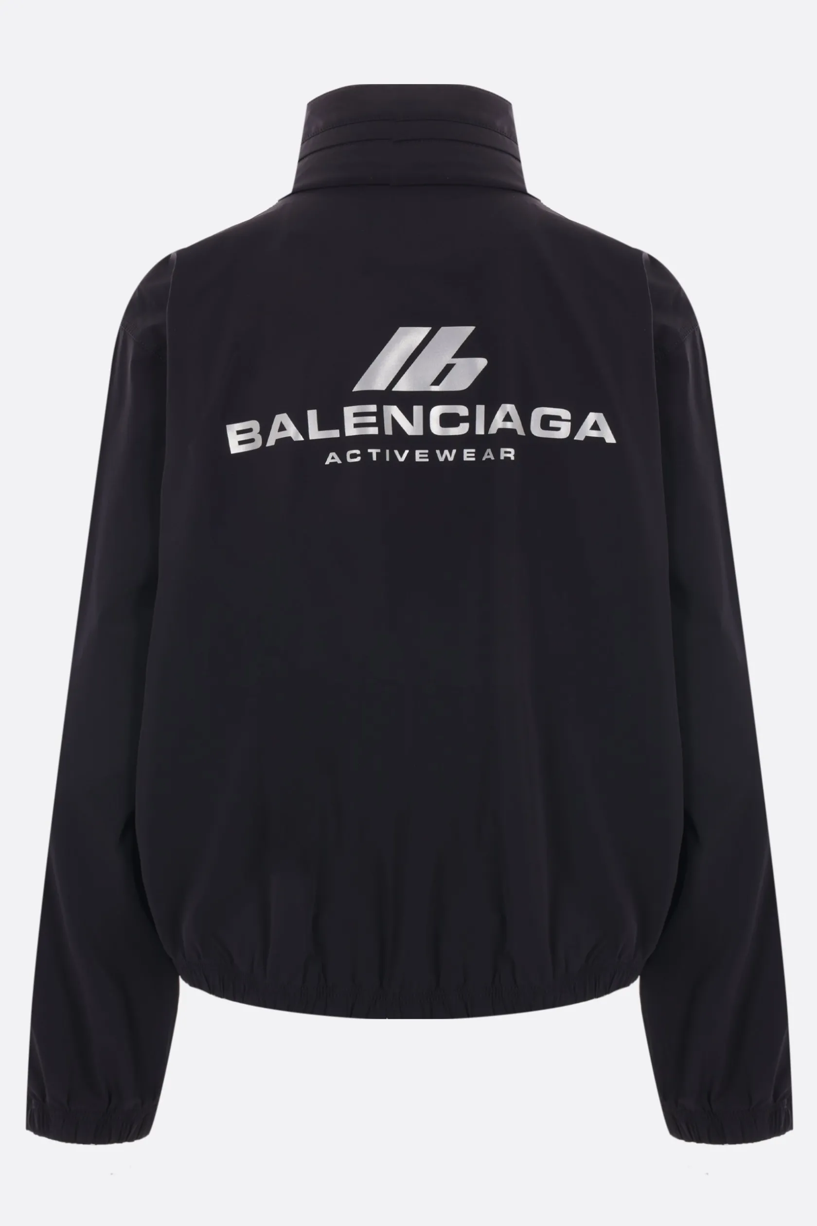 Capispalla>BALENCIAGA giacca a vento Shrunk Activewear in nylon stretch Nero
