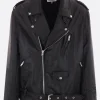 Capispalla>MM6 giacca biker imbottita in nylon Nero