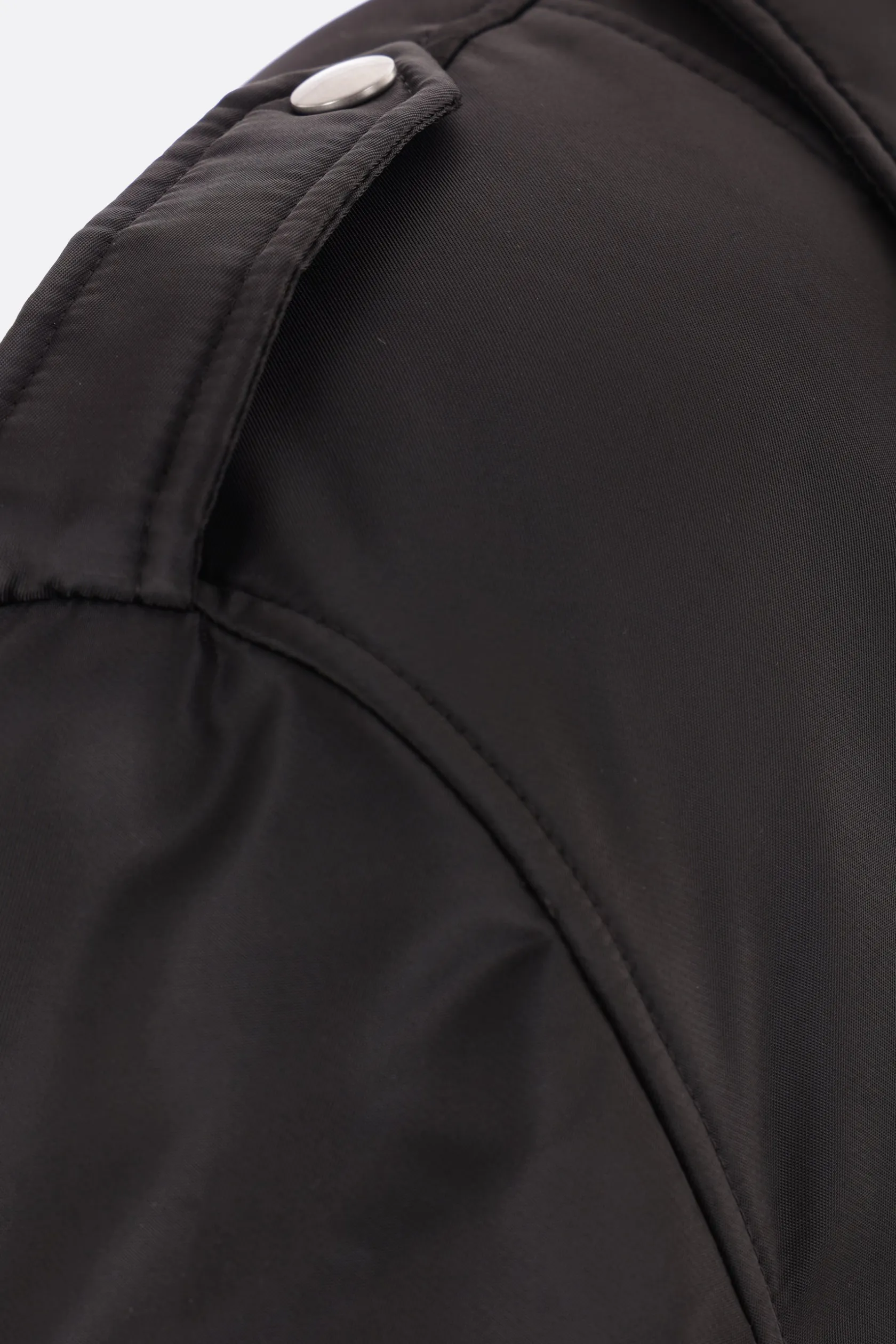 Capispalla>MM6 giacca biker imbottita in nylon Nero