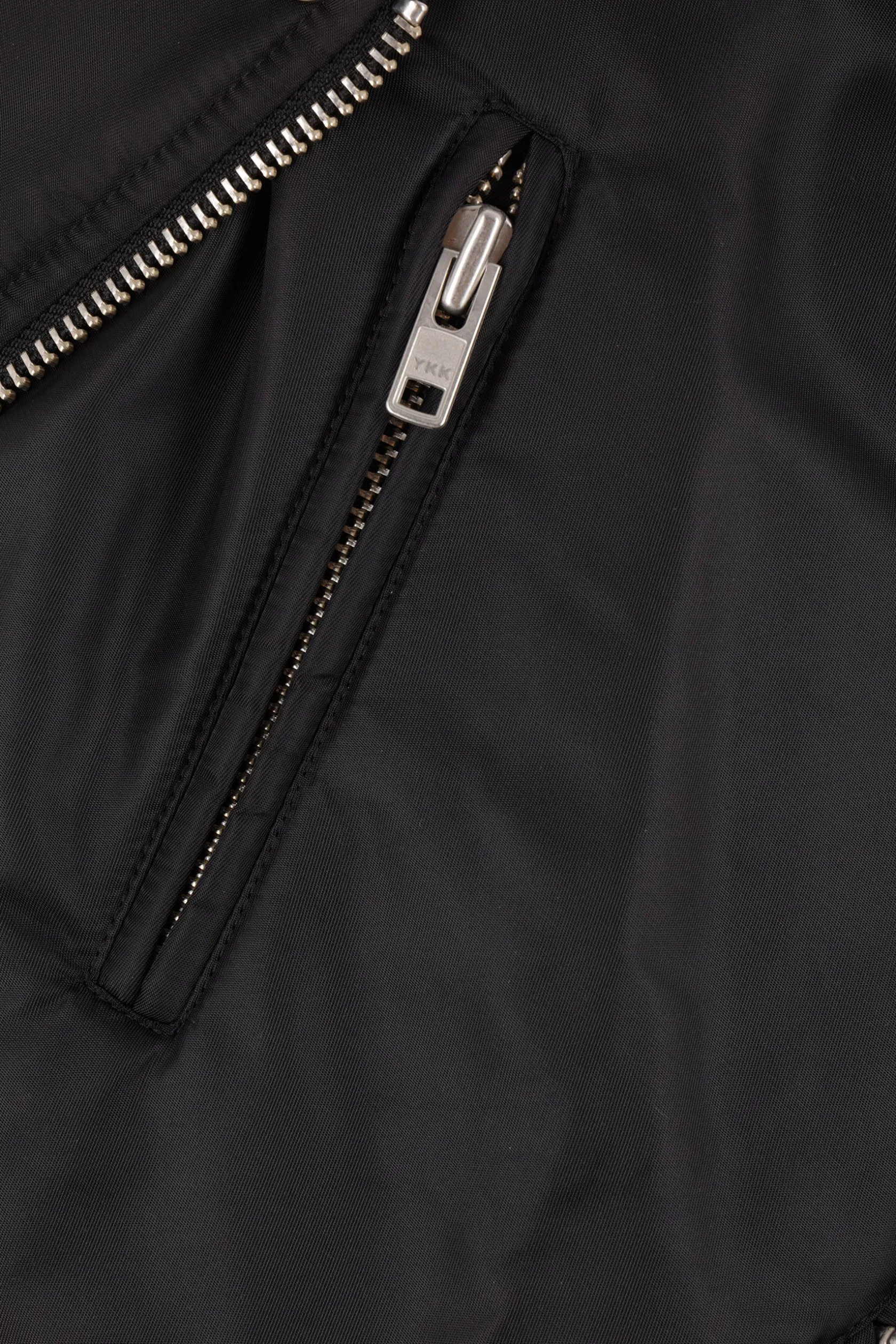 Capispalla>MM6 giacca biker imbottita in nylon Nero