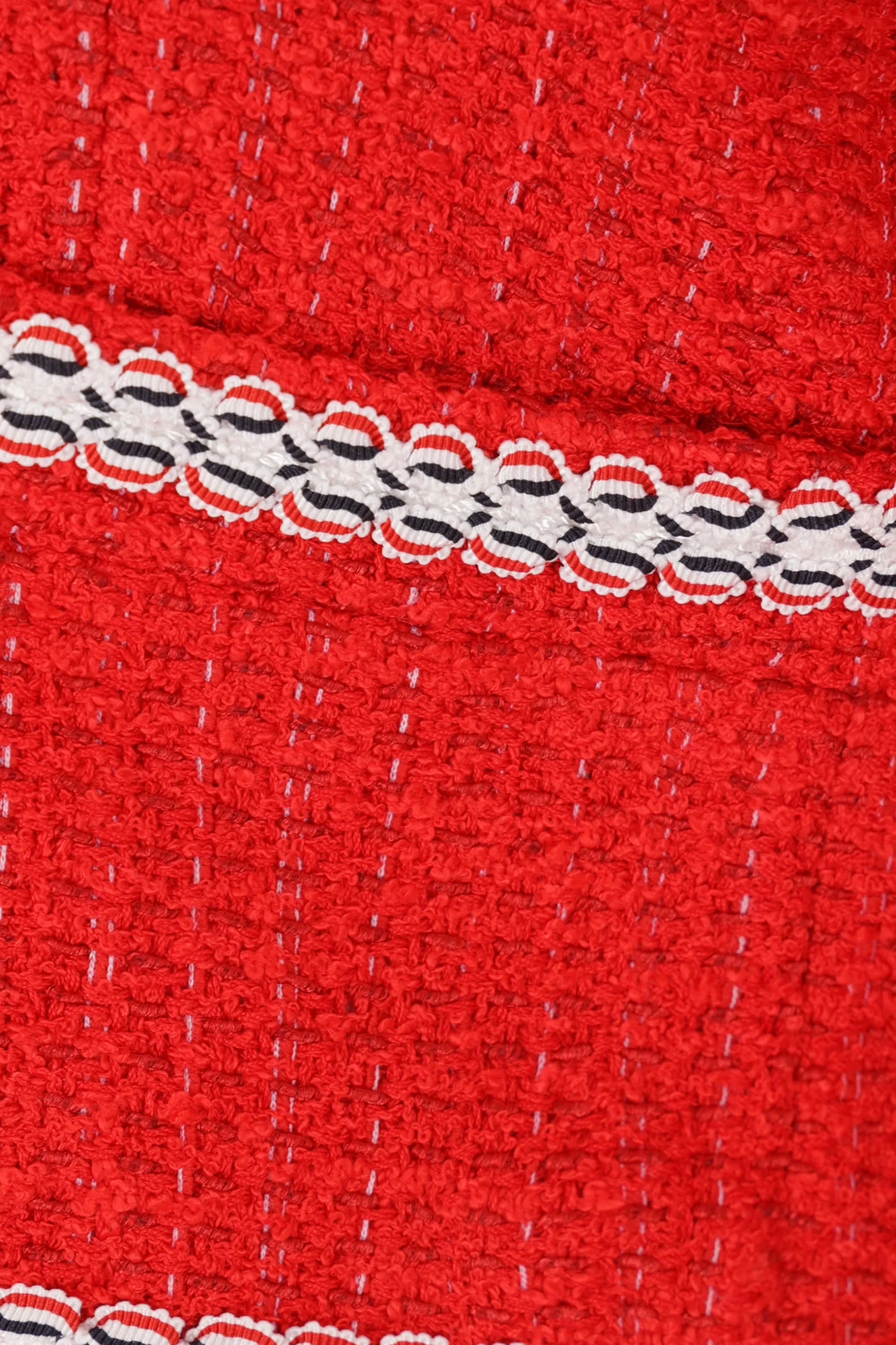 Capispalla>THOM BROWNE giacca cardigan in tweed Rosso