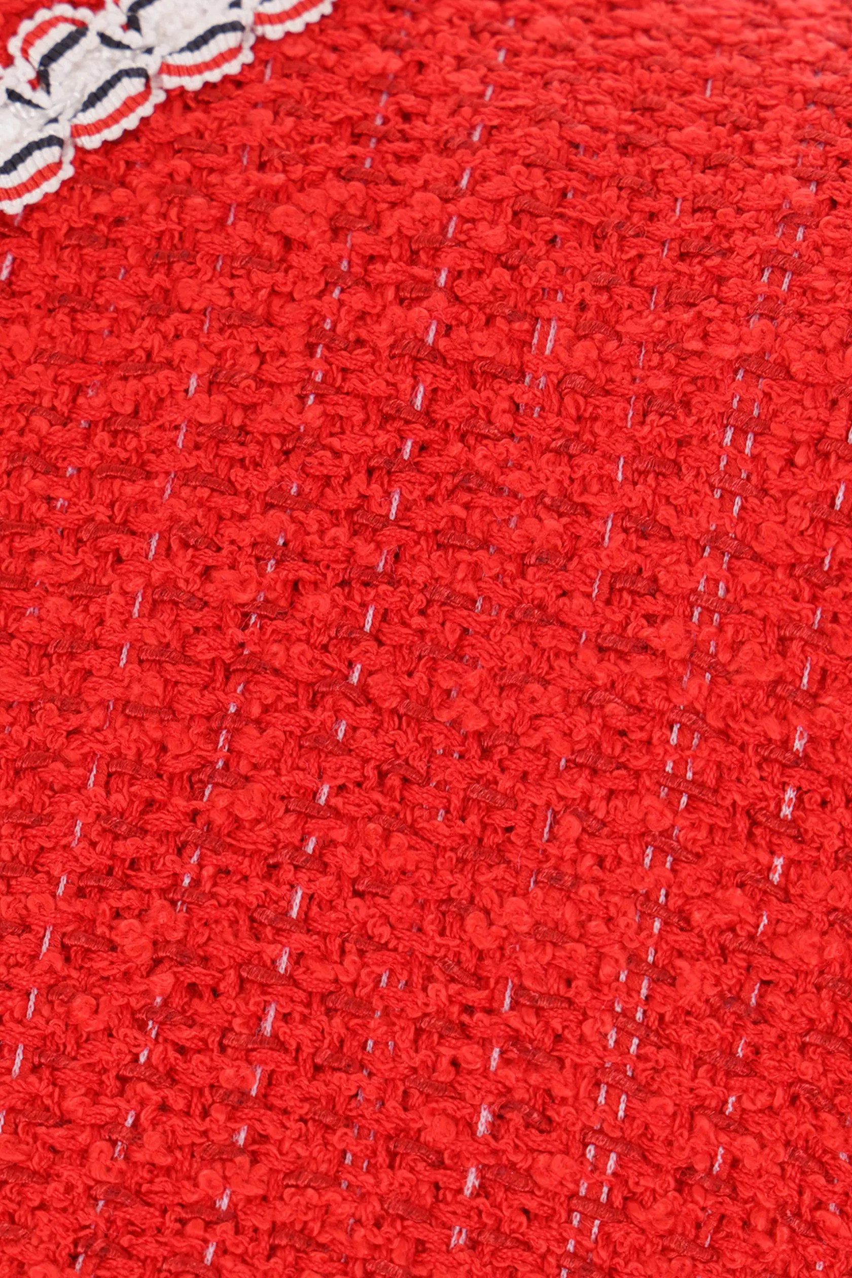 Capispalla>THOM BROWNE giacca cardigan in tweed Rosso