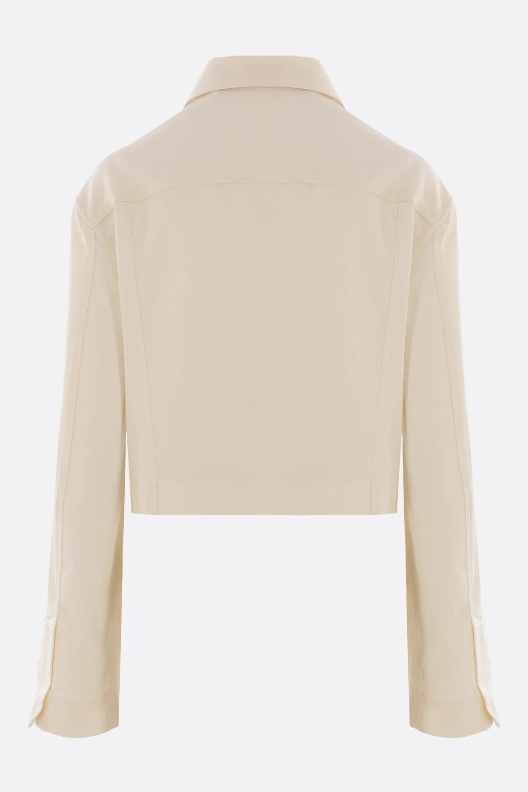 Capispalla>META CAMPANIA COLLECTIVE giacca cropped Camille in twill Bianco