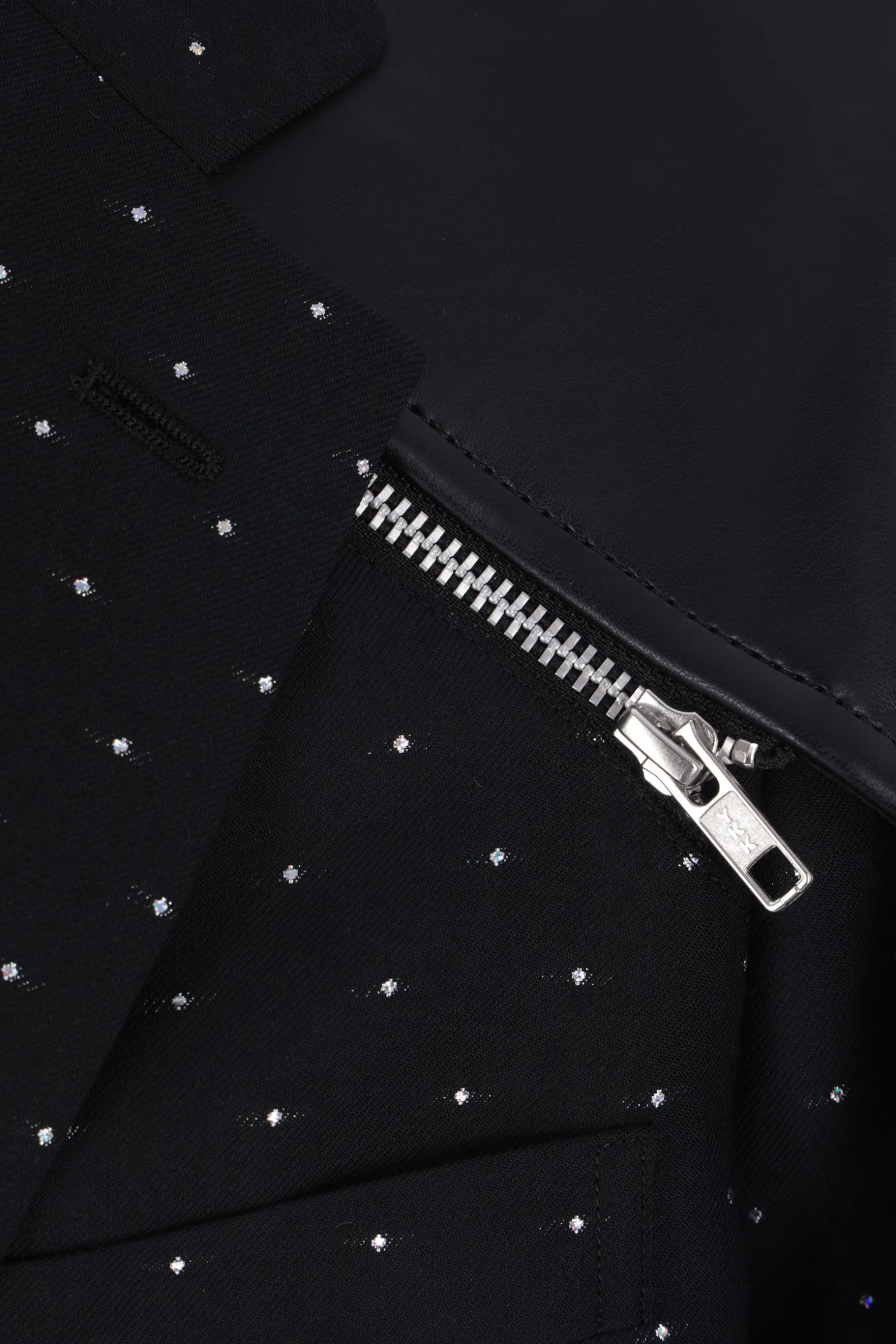 Capispalla>COMME DES GARÇONS HOMME PLUS giacca destrutturata in lana ed ecopelle Nero