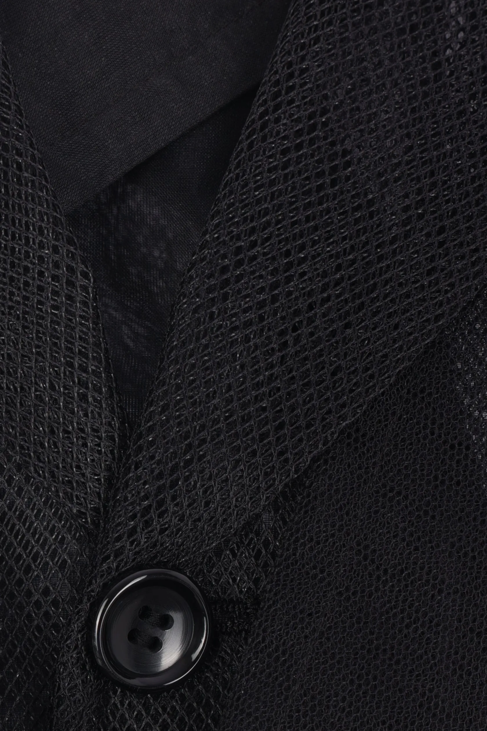 Capispalla>COMME DES GARÇONS giacca doppiopetto in tulle e organza Nero