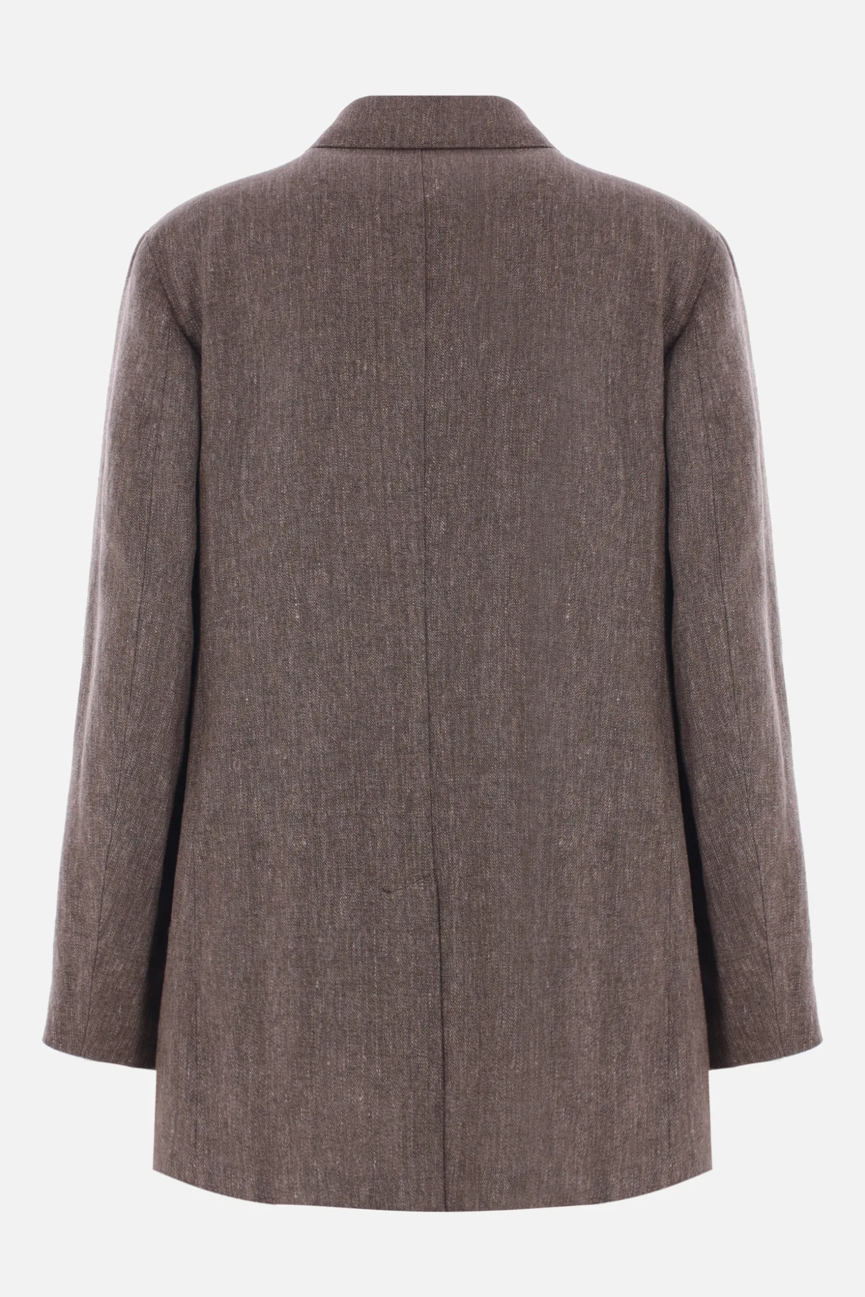 Capispalla>OUR LEGACY giacca doppiopetto Sharp DB in lino e cotone Marrone