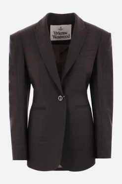 Capispalla>VIVIENNE WESTWOOD giacca monopetto Alien Lauren in lana Marrone