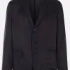 Capispalla>DRIES VAN NOTEN giacca monopetto Bilbo in twill Blu