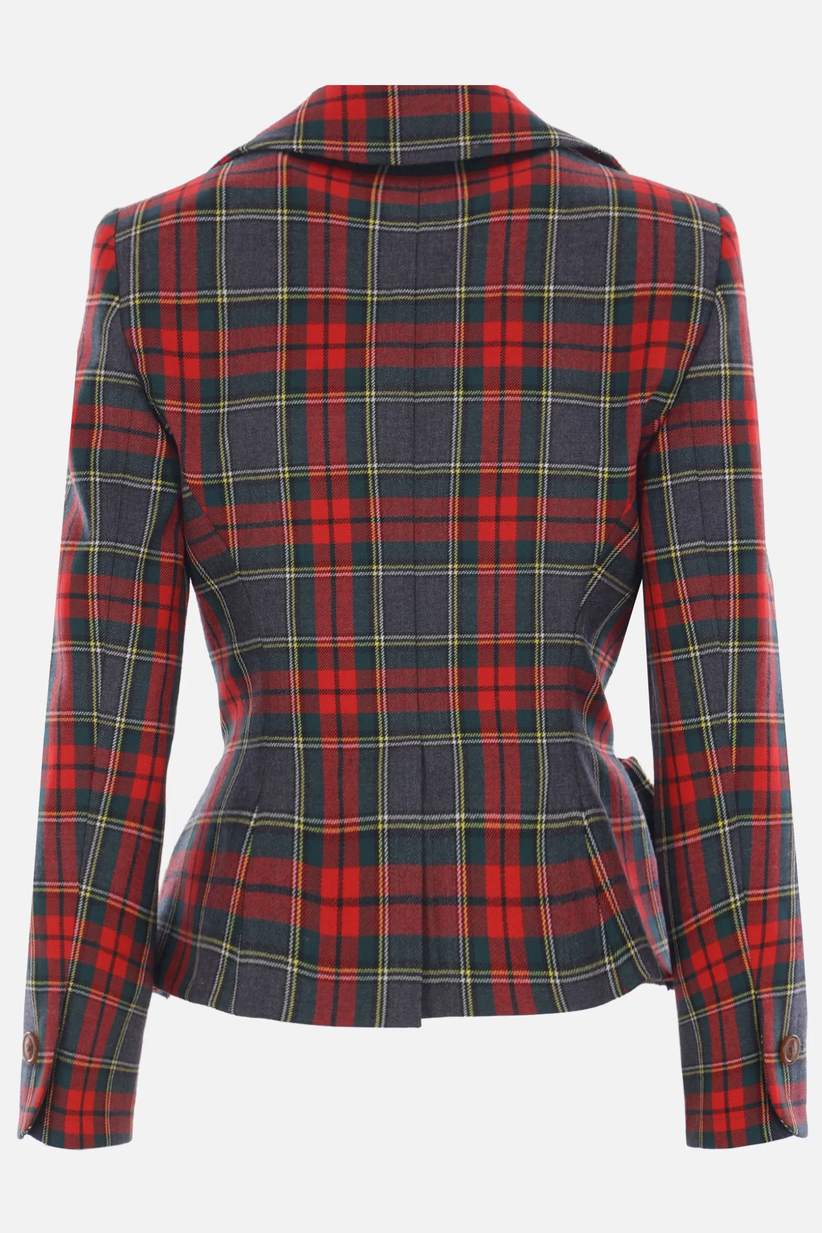 Capispalla>VIVIENNE WESTWOOD giacca monopetto Drunken in lana tartan Multicolor