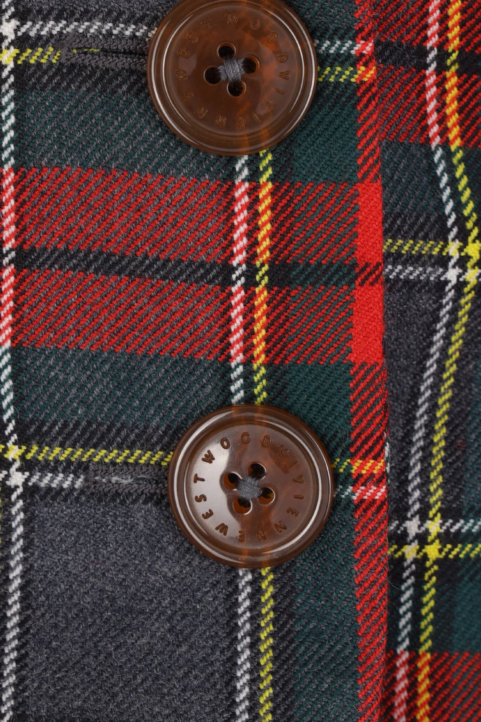 Capispalla>VIVIENNE WESTWOOD giacca monopetto Drunken in lana tartan Multicolor