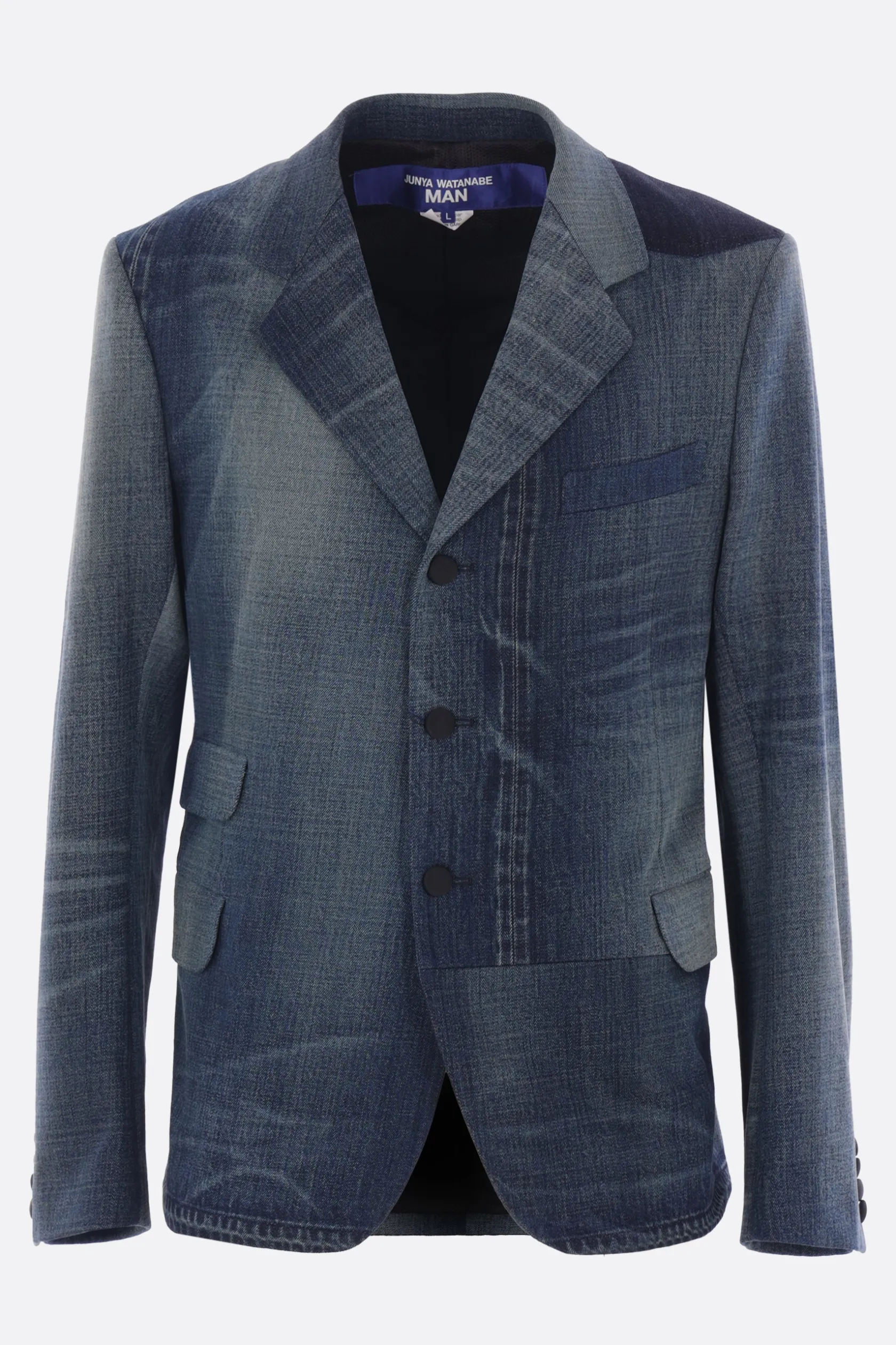 Capispalla>JUNYA WATANABE MAN giacca monopetto in denim Blu