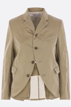 Capispalla>COMME DES GARÇONS COMME des GARÇONS giacca monopetto in gabardine crinkled Marrone