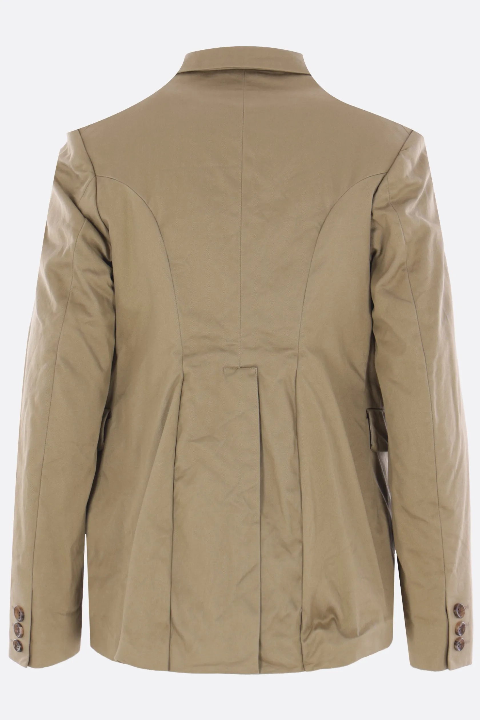 Capispalla>COMME DES GARÇONS COMME des GARÇONS giacca monopetto in gabardine crinkled Marrone
