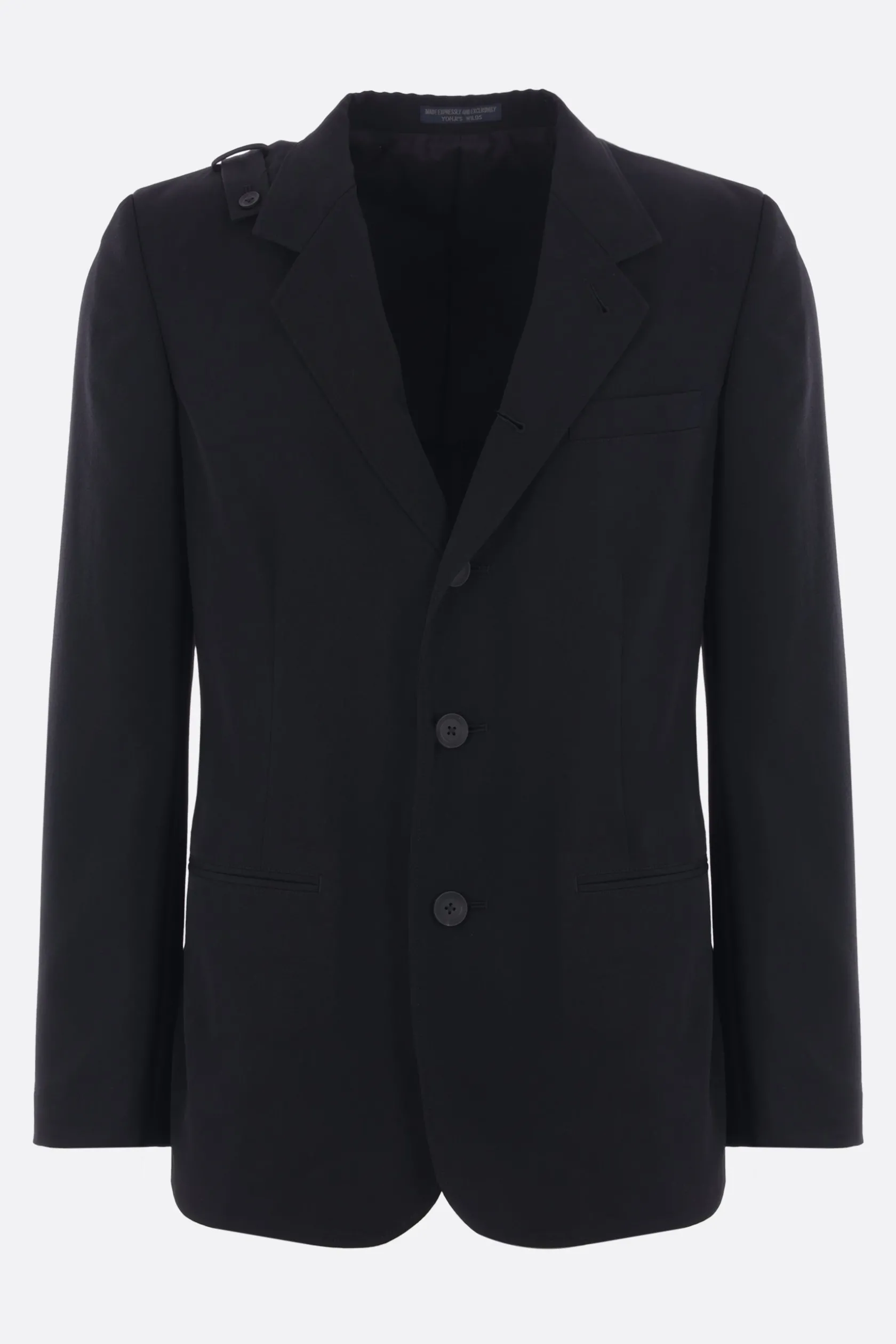 Capispalla>YOHJI YAMAMOTO giacca monopetto in lana Nero