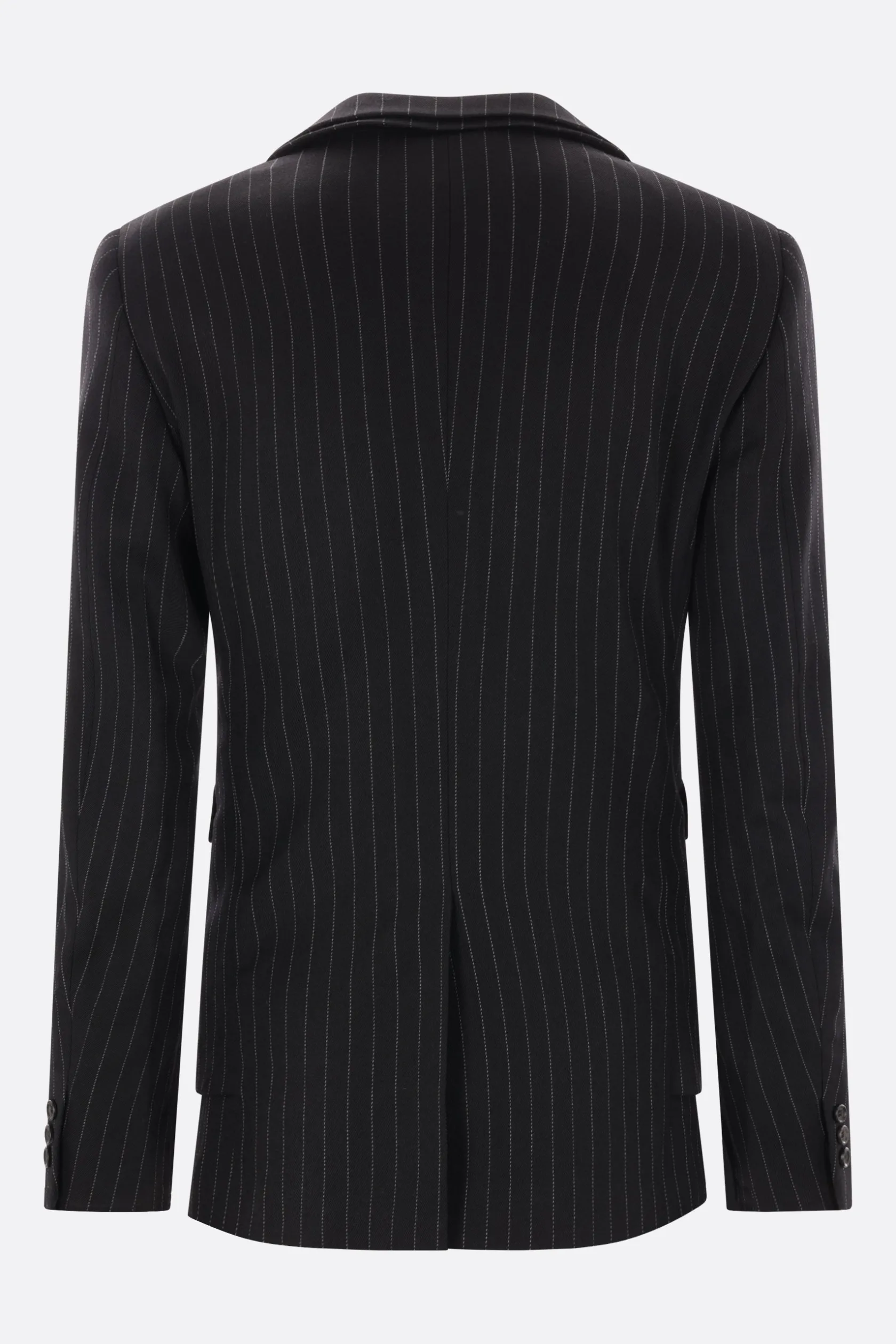 Capispalla>COMME DES GARÇONS HOMME PLUS giacca monopetto in lana gessata Nero