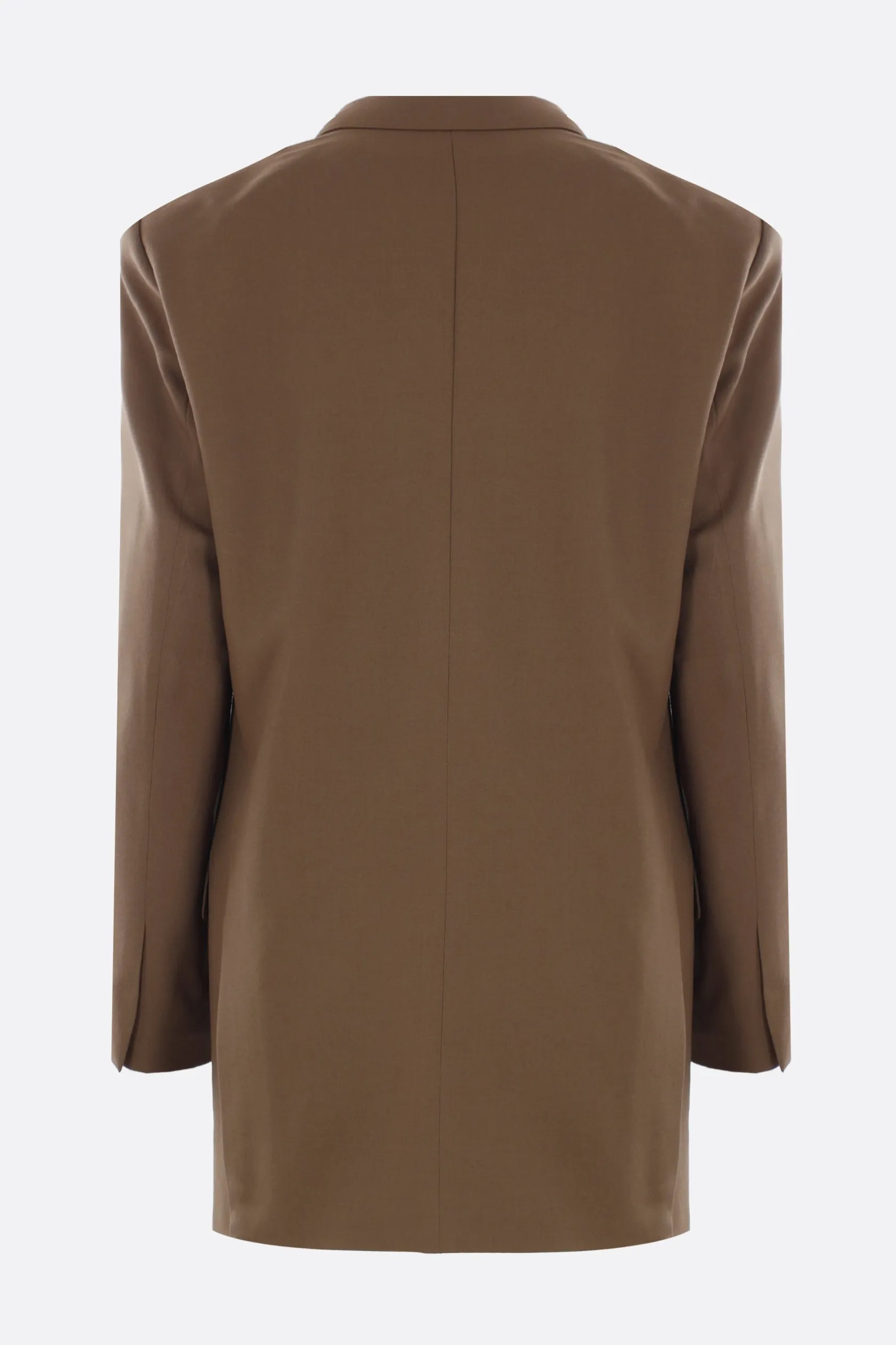 Capispalla>DRIES VAN NOTEN giacca oversize Basti in lana e mohair Marrone