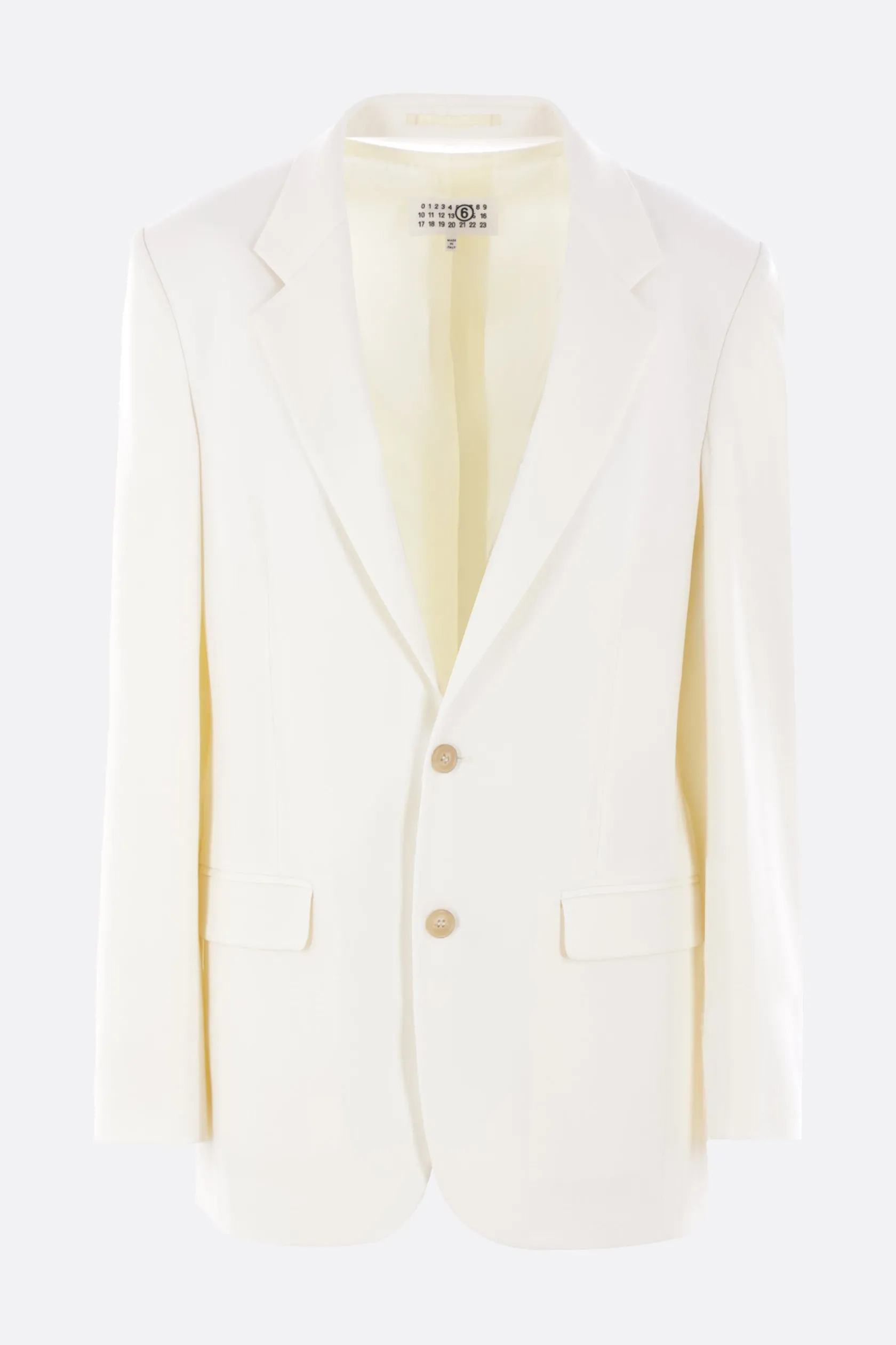 Capispalla>MM6 giacca sartoriale in lana tecnica Bianco