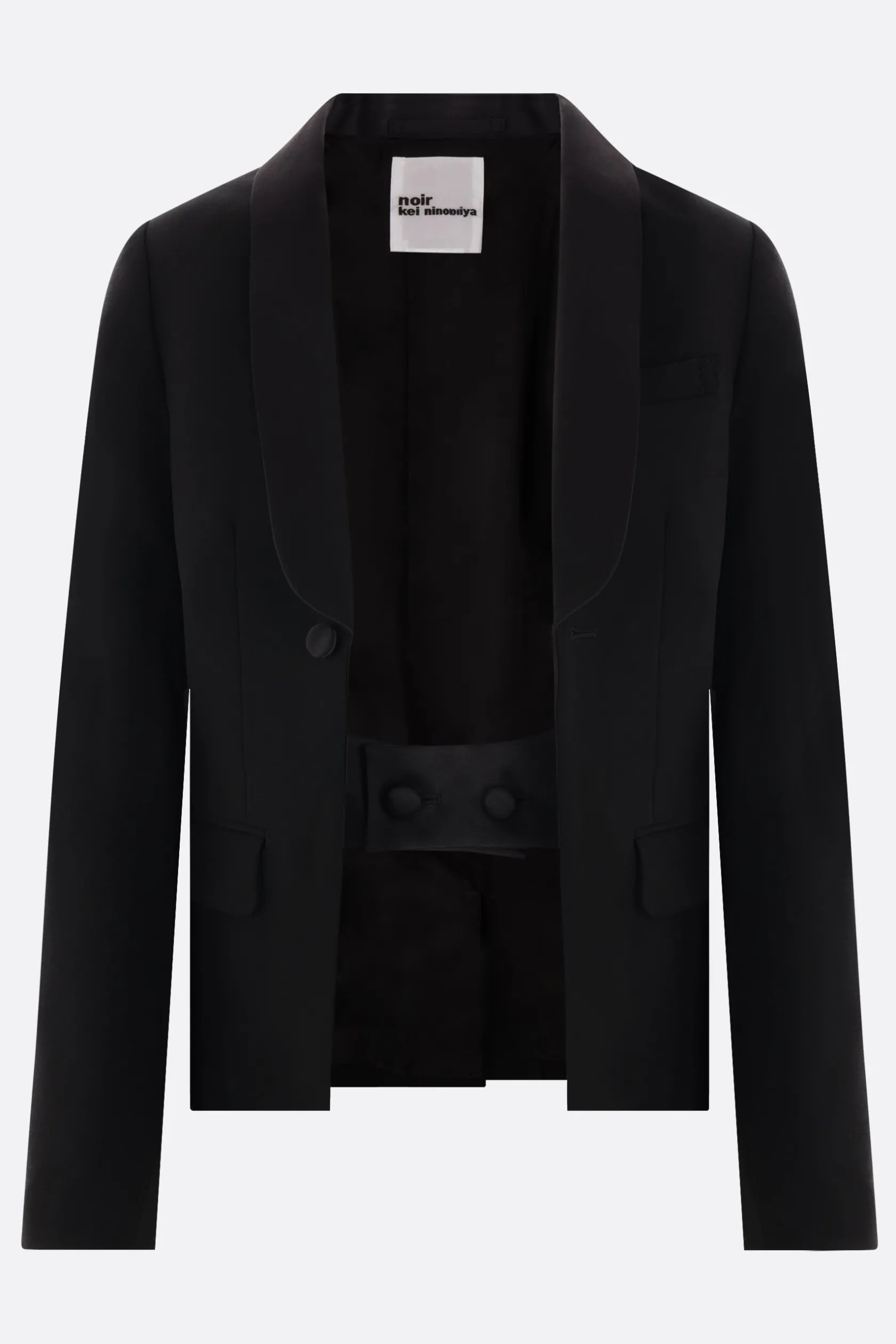 Capispalla>NOIR KEI NINOMIYA giacca smoking in lana mohair Nero