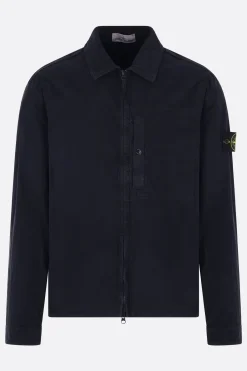 Capispalla>STONE ISLAND giacca-camicia in cotone Blu