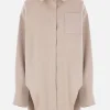 Capispalla>LOEWE giacca-camicia in lana e cashmere Neutro