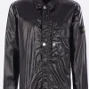 Capispalla>STONE ISLAND giacca-camicia in Mussola Gommata -TC Nero