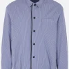 Capispalla>SACAI giacca-camicia in popeline a righe Blu