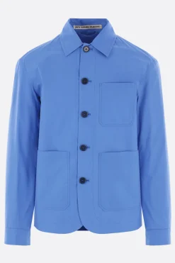 Capispalla>META CAMPANIA COLLECTIVE giacca-camicia in popeline Blu