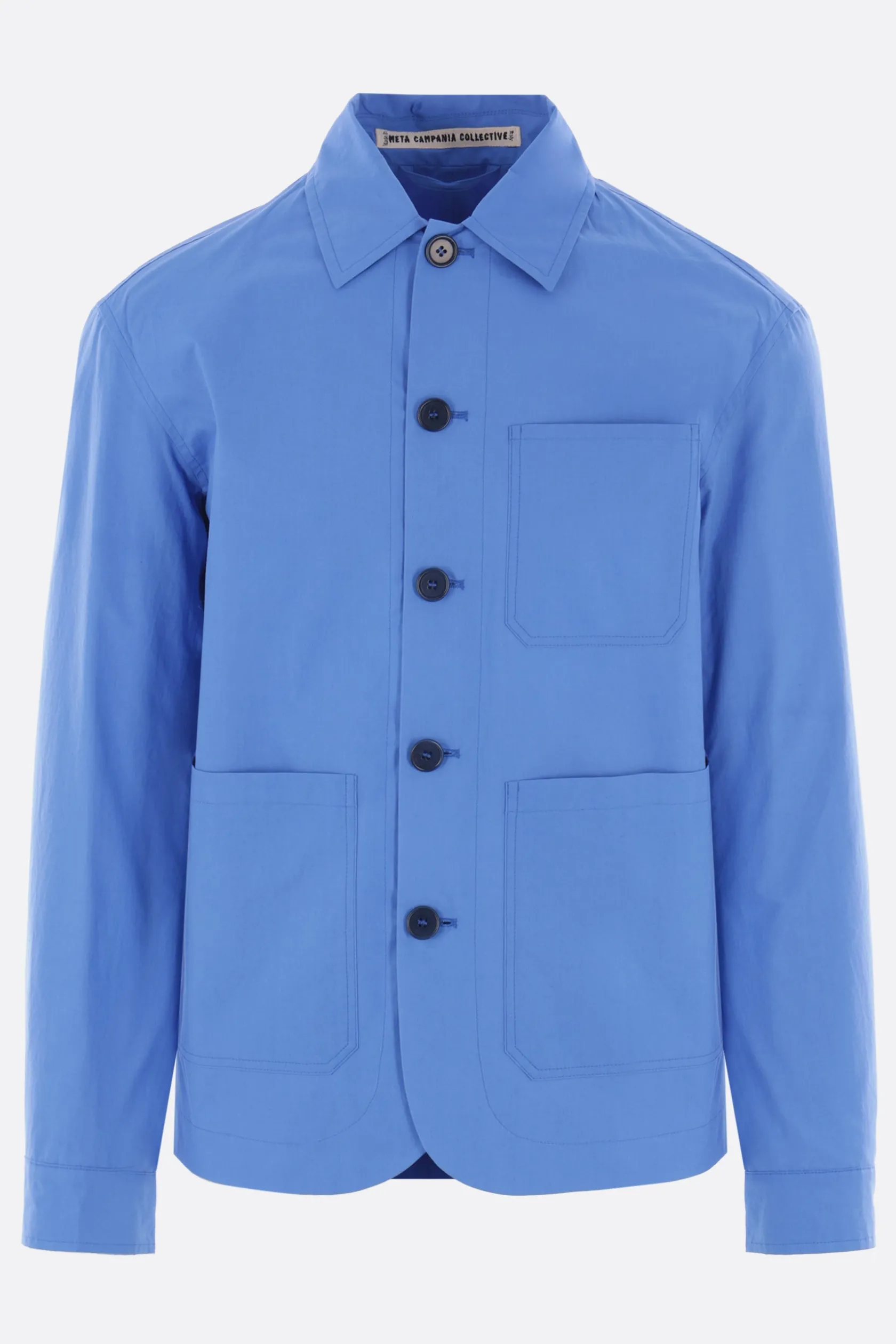 Capispalla>META CAMPANIA COLLECTIVE giacca-camicia in popeline Blu