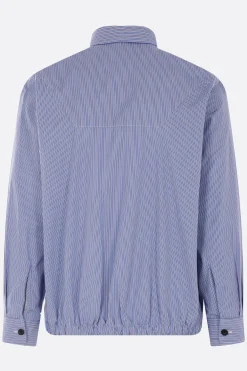 Capispalla>SACAI giacca-camicia in popeline a righe Blu