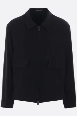 Capispalla>YOHJI YAMAMOTO giacca-camicia in twill Nero