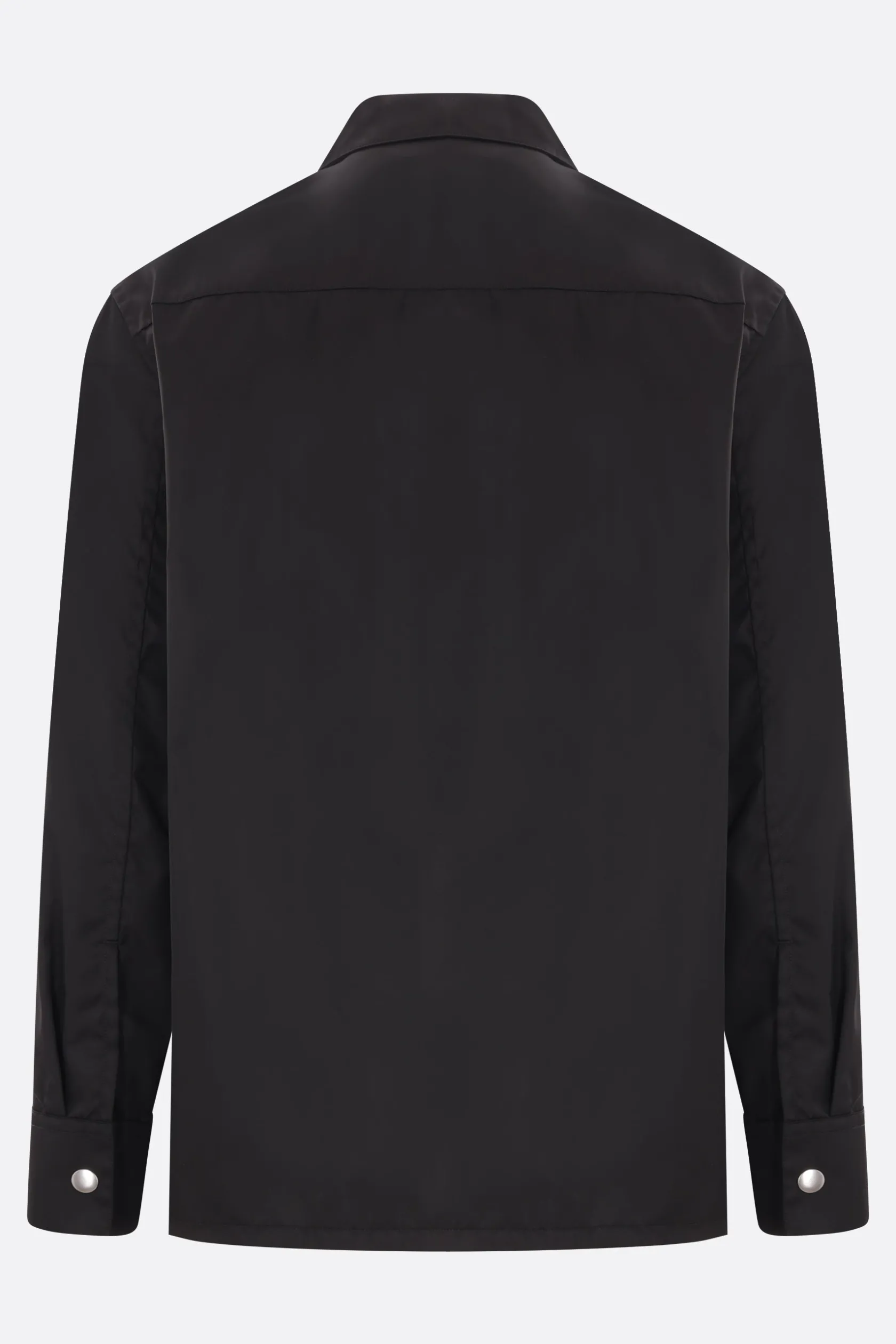 Capispalla>JIL SANDER giacca-camicia in twill di nylon Nero