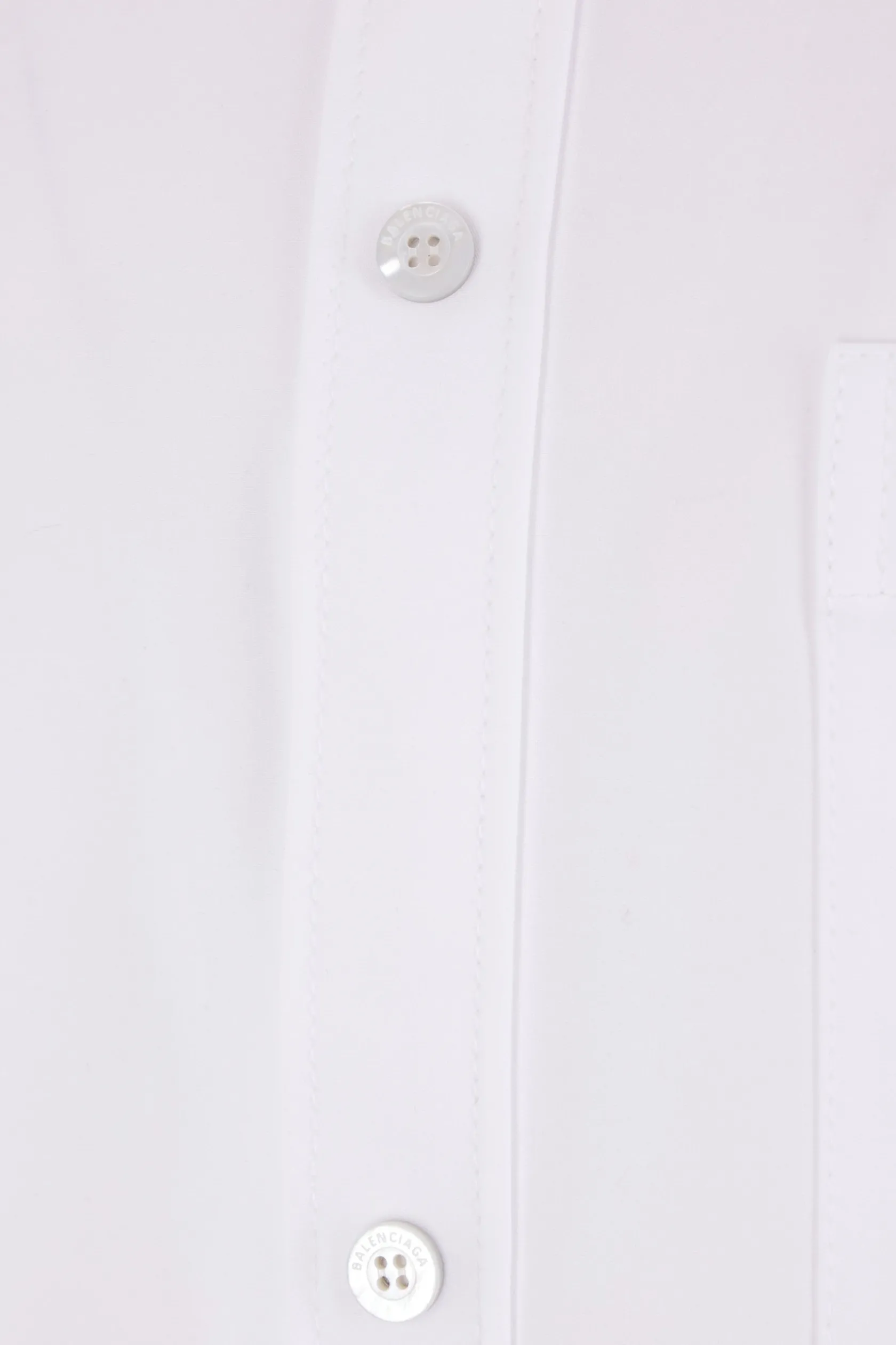 Capispalla>BALENCIAGA giacca-camicia oversize Outerwear in popeline Bianco