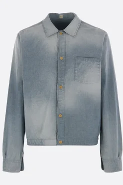 Capispalla>TAIGA TAKAHASHI giacca-camicia Palaka in cotone Blu