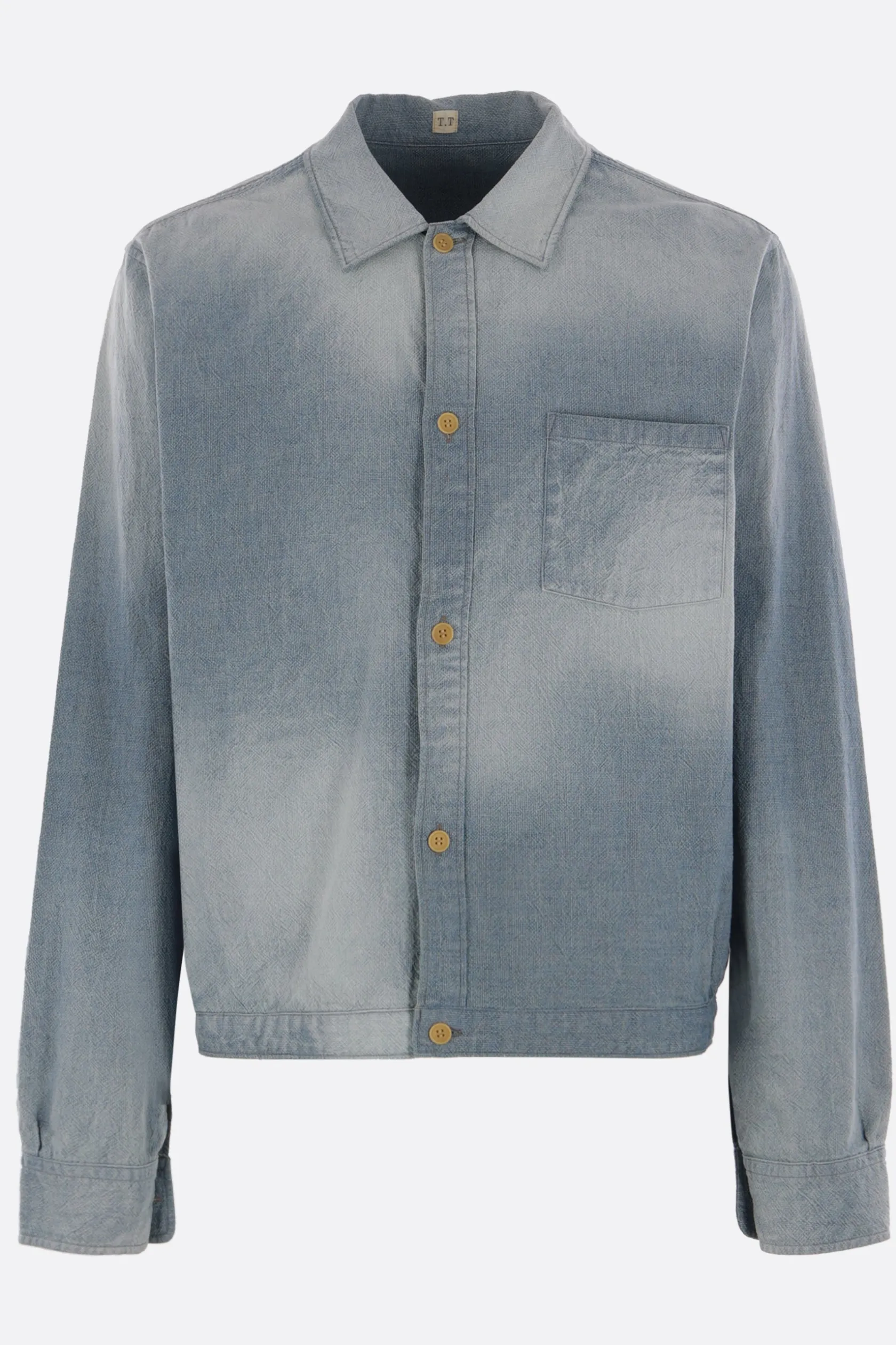 Capispalla>TAIGA TAKAHASHI giacca-camicia Palaka in cotone Blu