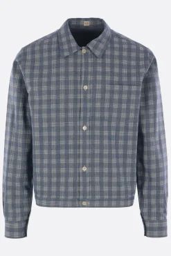 Capispalla>TAIGA TAKAHASHI giacca-camicia Palaka in cotone check Blu