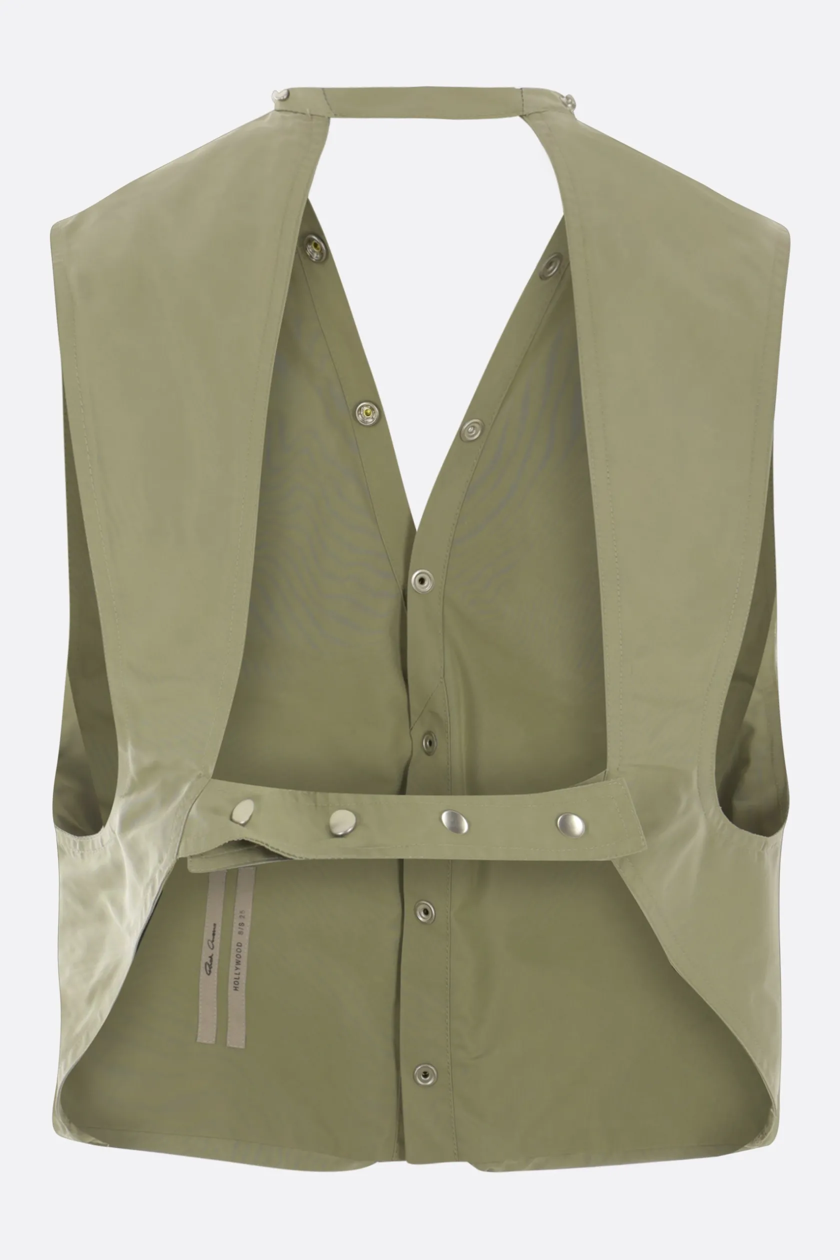 Capispalla>RICK OWENS gilet cargo in nylon Verde