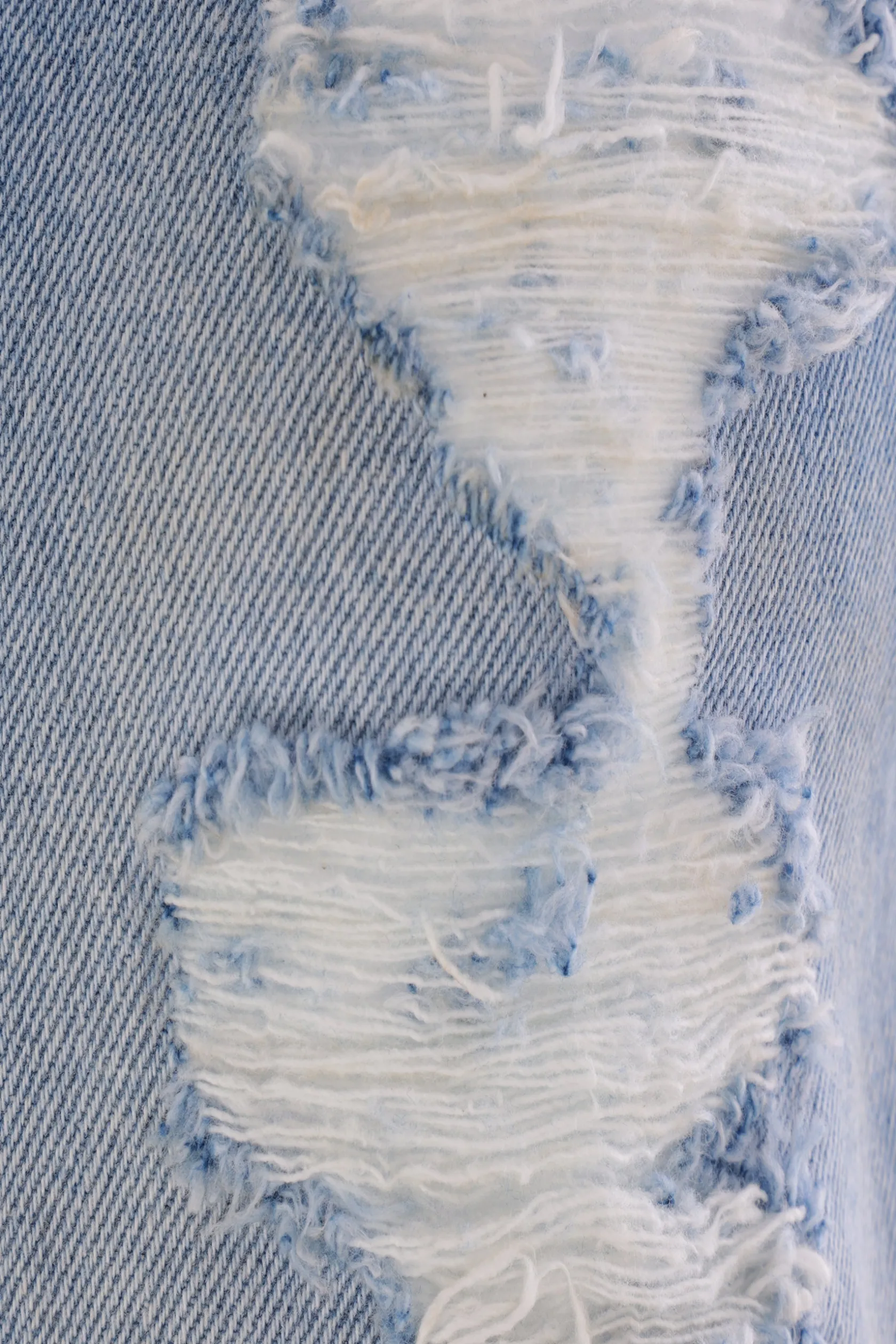 Topwear>MM6 gilet in denim effeto sdrucito Blu