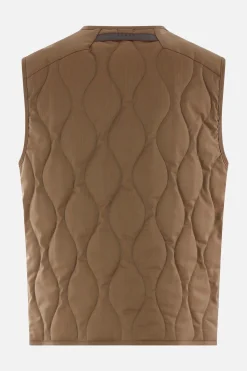 Capispalla>SEASE gilet trapuntato in lana tecnica Marrone