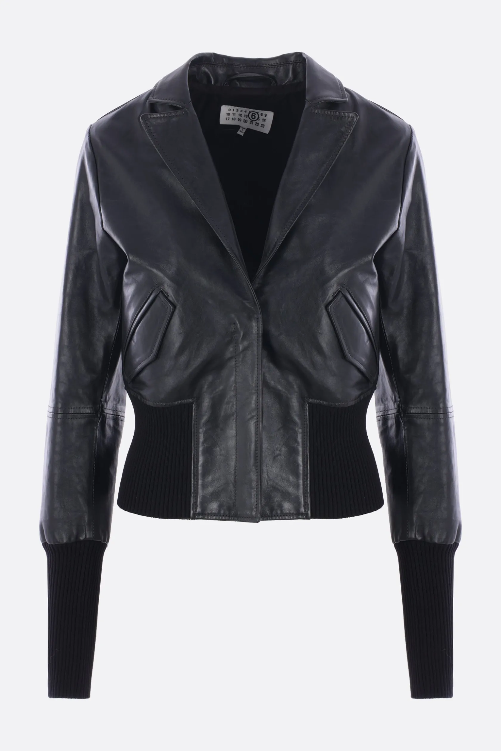 Capispalla>MM6 giubbotto bomber in pelle Nero