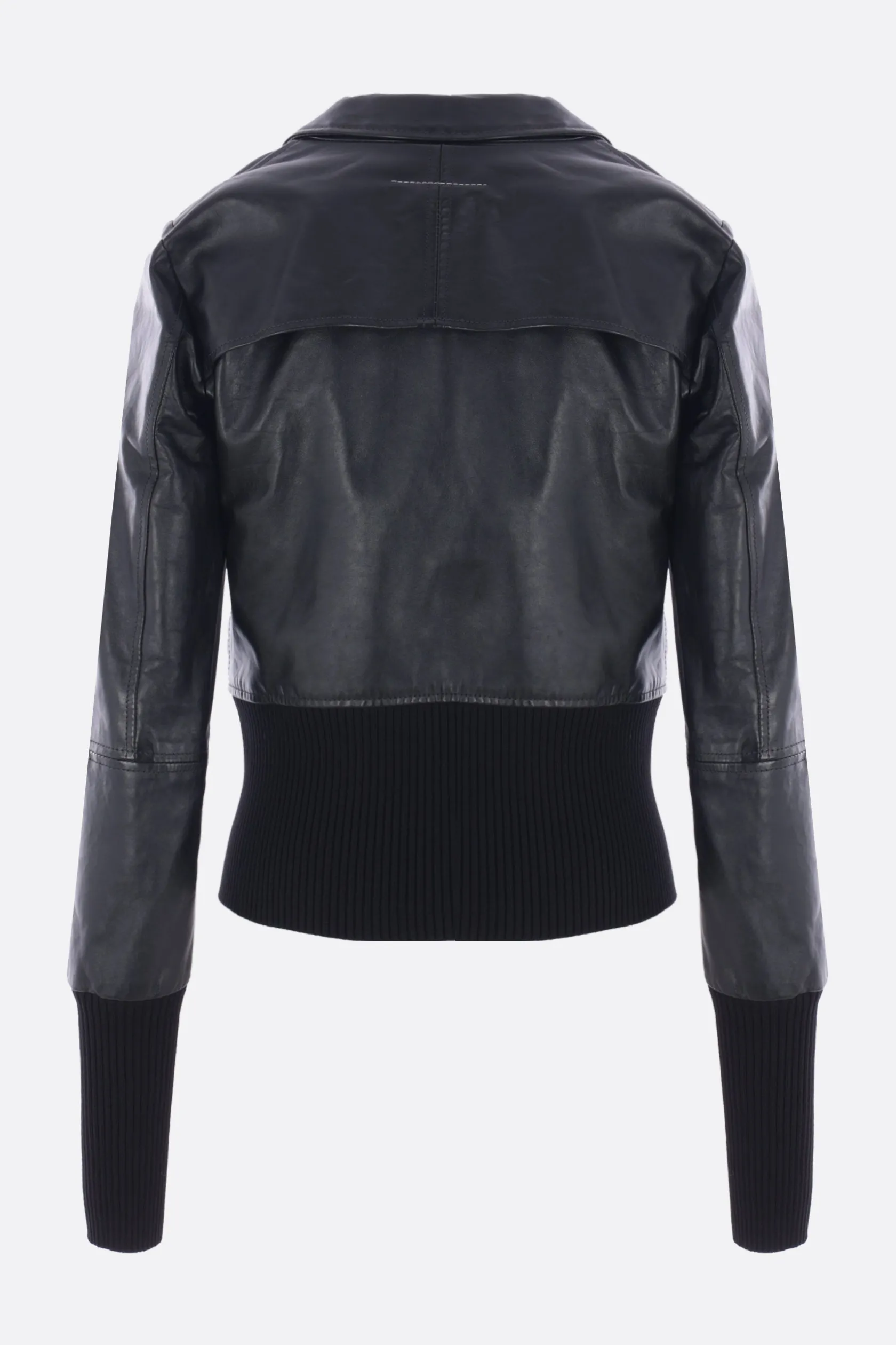 Capispalla>MM6 giubbotto bomber in pelle Nero
