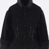 Capispalla>SIMONE ROCHA giubbotto cropped Sculpted in denim Nero