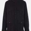 Capispalla>DRIES VAN NOTEN giubbotto Crowsen in canvas Nero