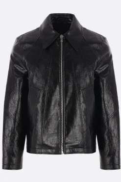 Capispalla>SÉFR giubbotto full-zip Duke in ecopelle Nero