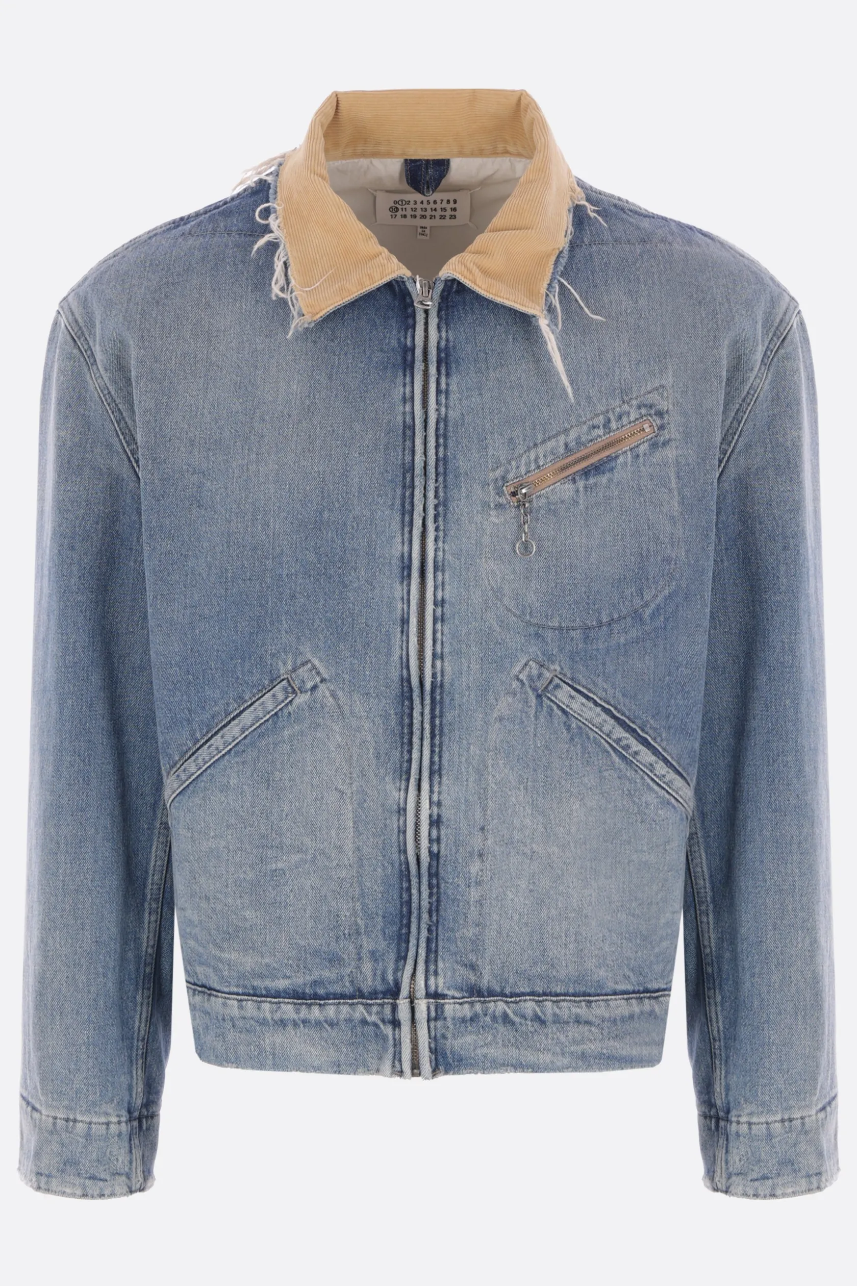 Capispalla>MAISON MARGIELA giubbotto full-zip in denim Blu
