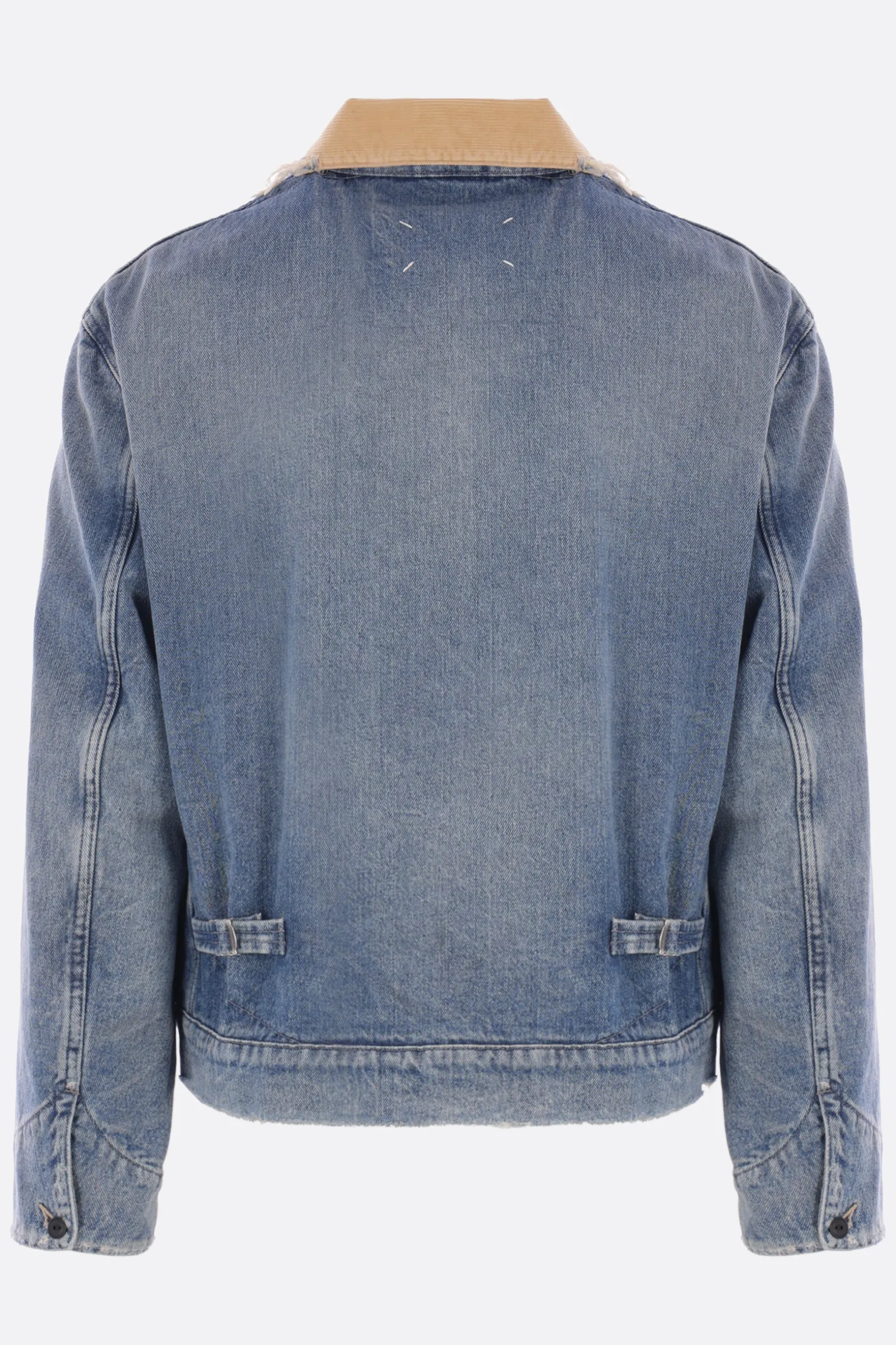 Capispalla>MAISON MARGIELA giubbotto full-zip in denim Blu