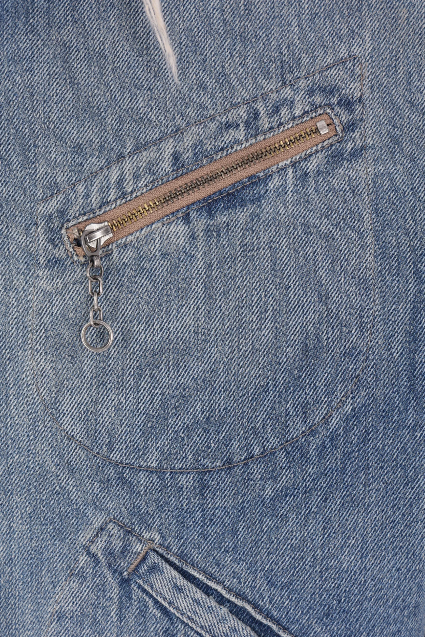 Capispalla>MAISON MARGIELA giubbotto full-zip in denim Blu