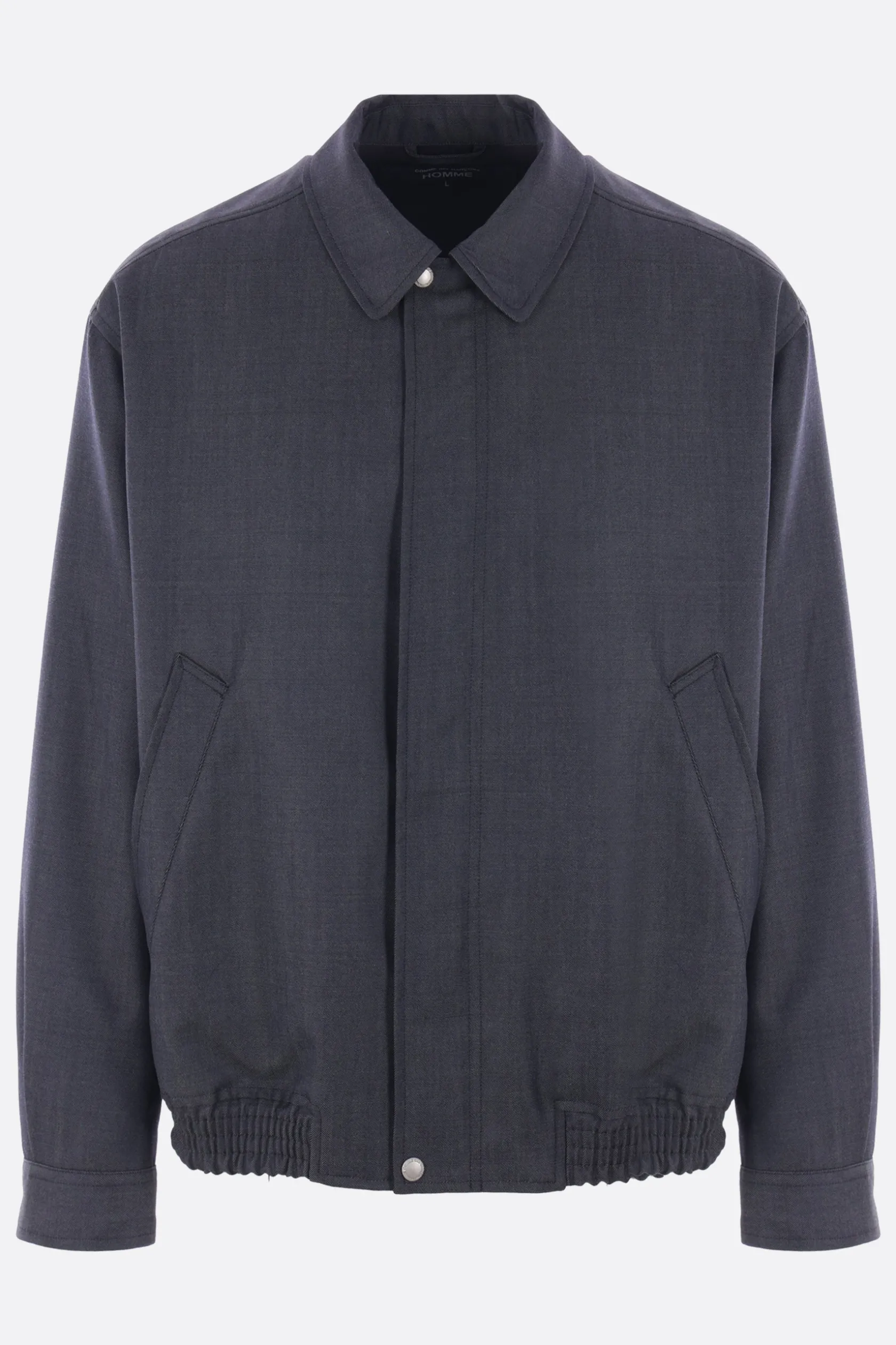 Capispalla>COMME DES GARÇONS HOMME giubbotto full-zip in lana e mohair Blu