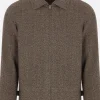 Capispalla>TAIGA TAKAHASHI giubbotto full-zip in lana Marrone